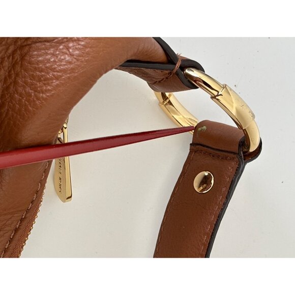 Michael Kors Pebbled Leather Bag Fulton Hobo Slouchy Boho Luxe Quiet Luxury - Picture 7 of 16